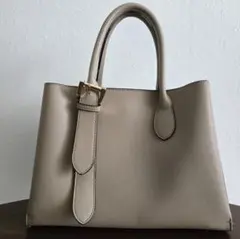 ワンサイドベルトハンドルハンドバッグ ラージ ベージュ オケージョン fifth