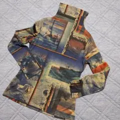 FORMICA マルチカラー タートルネック 長袖トップス　M