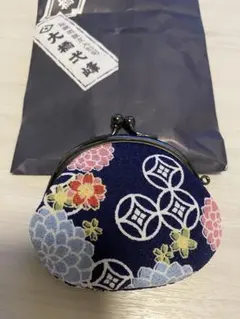 花柄がま口コインケース & チャーム