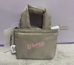 ★ ミニバッグチャーム ★ HAPPY ロゴ　ピンクボールチェーン付きのサムネイル