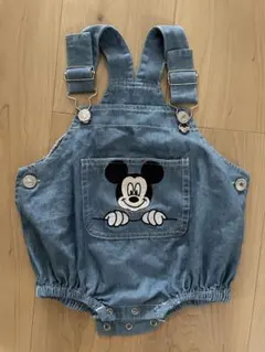 美品　Jessyca Kids ミッキー デニムオーバーオール