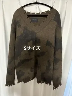 【GRANCY】スプレーダメージVネックウールニット GRANCY セーター ニット 「GRANCY」Spray Damaged V-neck Wool Knit