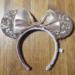 【美品】ミニー カチューシャ スパンコール　ピンクゴールド　発送要望はコメントで