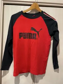 PUMA 赤黒 ラグランスリーブ 長袖カットソー