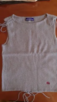 BURBERRY ノースリーブニット 38 空色 断捨離中です