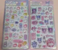 2枚セット★海外正規品★ハローキティ クロミ マイメロディ 硬いシール