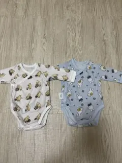 ベビー肌着2枚セット（プーさん・ミッフィーデザイン）