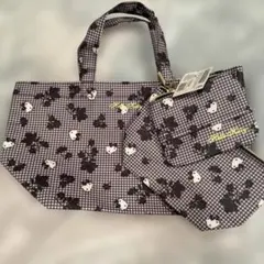 新品 サンリオ ハローキティ 手提げ トート ポーチ ティッシュポーチ　ギンガム