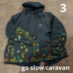 go slow caravan☆ C/Nツイルパネル刺繍 ショートモッズコート