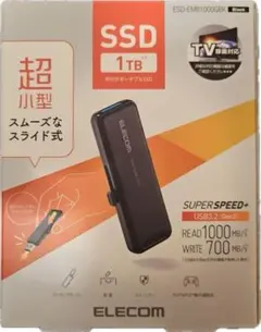 ELECOM 外付けポータブルSSD 1TB ESD-EMB1000GBK - メルカリ