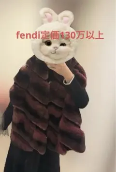 期間限定出品。極美品FENDIチンチラファー100%大判ショール