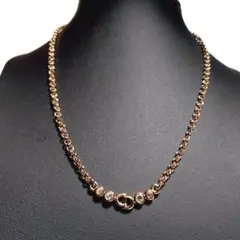 Christian Dior CDロゴ ラインストーン ネックレス ゴールド