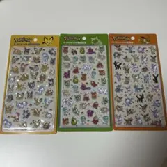 韓国限定　ポケモン　3dクリスタルスティッカー　３枚セット