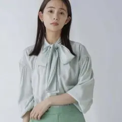 極美品 【星玲奈×NANO universe】ボウタイブラウス　セルフォード好き