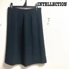 INTELLECTIONインテレクション　ひざ丈フレアスカート　ドット柄
