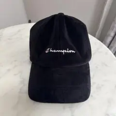 ⭐️超美品⭐️Champion ブラック ベースボールキャップ　ベロア素材