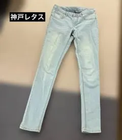 美品！神戸レタスライトブルースキニーデニム 股上浅めのサムネイル