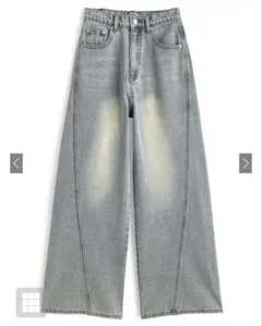 GRL 切替ワイドデニムパンツ[cu603]