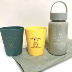 ハローキティ❤️くすみ ウォーターボトル　 サンリオキャラクターズカップ セット