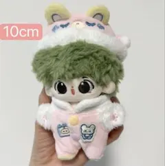 10cmぬいぐるみ服 着せ替え　パジャマ3点セット　ピンク
