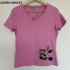 LAURA ASHLEY ローラアシュレイ　パッチワーク花　Tシャツ　タグ付き