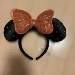 ミッキー型カチューシャ オレンジリボン