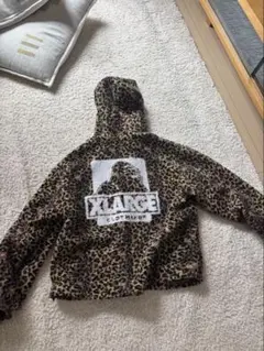 正規品　超希少XLARGE フリースジャケット レオパード柄フード付き Mサイズ
