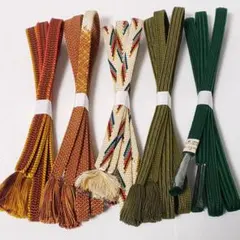 ち*に様 (0847)帯締め 5点 まとめ売り 帯紐 着物 和装 小物