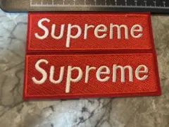 Supreme 刺繍ワッペン 赤 2枚セット