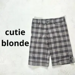 【cutie blonde】 L レディースハーフパンツ　チェック柄　春秋