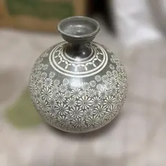 三島手 花瓶 陶器 一輪挿し