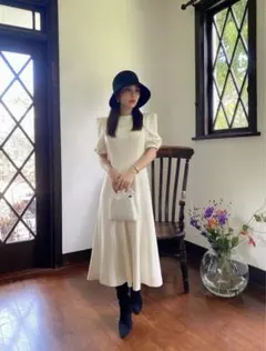 eimyistoire バルーンスリーブフレアワンピース