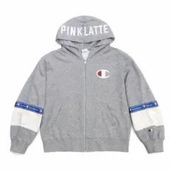 美品✨Championパーカー S相当 フルジップ 袖ロゴ フード短丈