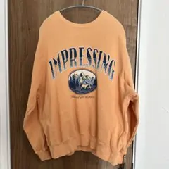 LEPSIM アソートBIGスウェットプルオーバー オレンジ トレーナー　裏毛