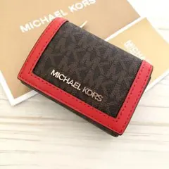 ★新品 MICHAEL KORS 財布 折り財布 レッド 三つ折り財布