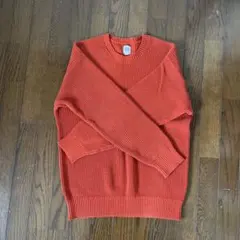 GAP クルーネック リブニット セーター オレンジ Sサイズのサムネイル