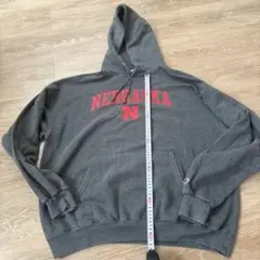 Champion NEBRASKA XL グレー パーカー
