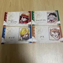 名刺カード　ワンピース　ルフィ　ゾロ　ナミ　サンジ　原作　ジャンプショップ