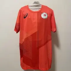 美品 ASICS 東京2020オリンピックTシャツ L 赤 JOCエンブレム