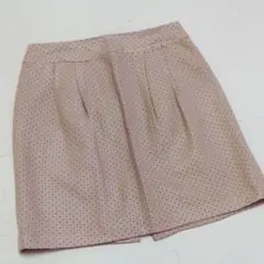 NATURAL BEAUTY　BASIC　ウール地スカート　ピンクベージュ