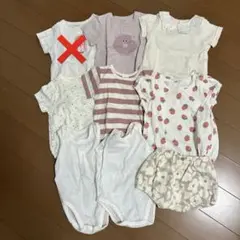 まとめ売り　バースデイ　ユニクロ　半袖ロンパース　70 80 女の子