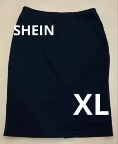 SHEIN タイトスカート　大きめ　ウエストゴム有り　ブラックのサムネイル