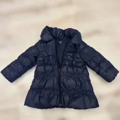 BeBe フリル付きダウンコート 100cm ネイビー