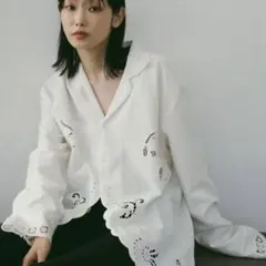 anuke アンヌークシャツ Cutwork Opencollar Shirts - メルカリ
