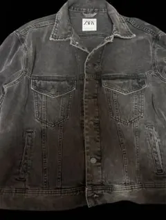 ZARA グレー デニムジャケット Gジャン　ブラック デニム　zara
