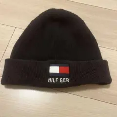 激安提供‼️TOMMY HILFIGER 厚め生地！ブラックニット帽