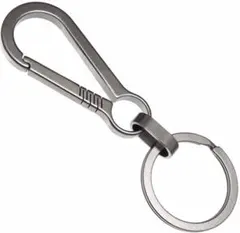チタン カラビナ 小型 キーホルダー キーリング リング 軽量 アウトドア