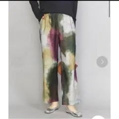 フラワープリントイージーパンツ