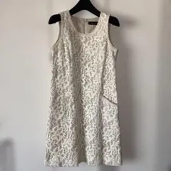 最終価格！ジャスグリッティ❤︎裏地麻生地の爽やかレースワンピース⭐︎超美品！