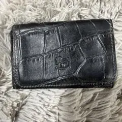 ピ*キ様 イルビゾンテ IL BISONTE 黒レザー名刺入れ クロコダイル風
